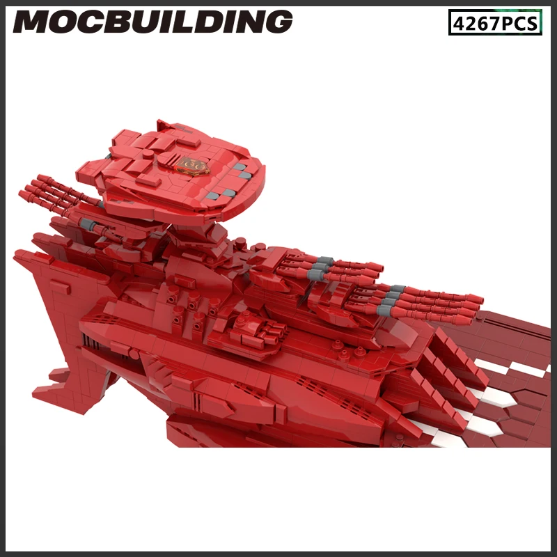 

MOC Building Blocks Space Battleship Yamato Model Frigate DIY Bricks Creative Assembly Toys Birthday Present Christmas Gift