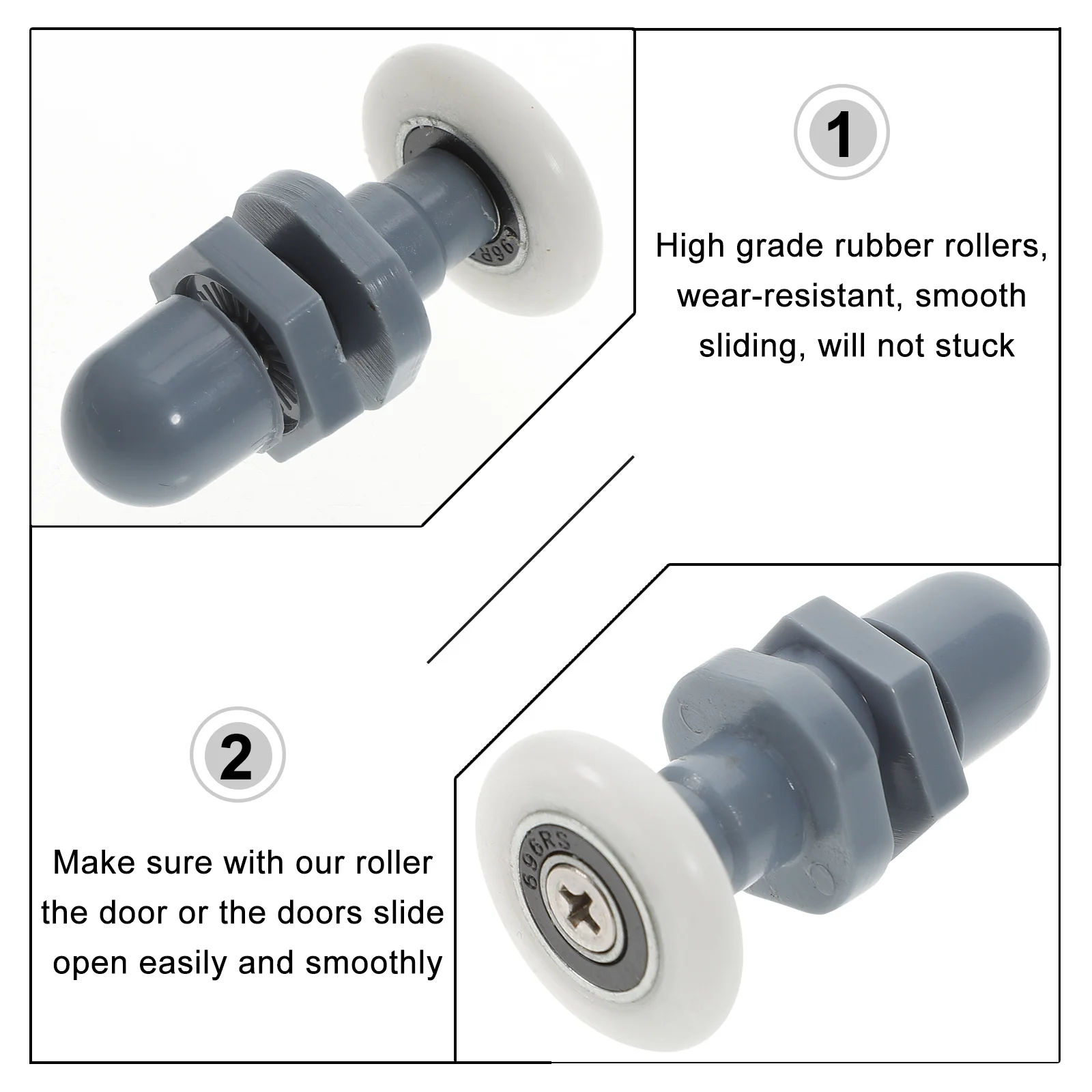 

8 Pcs Shower Cabin Parts Sliding Door Glass Adjustable Pulley Rollers for Guide