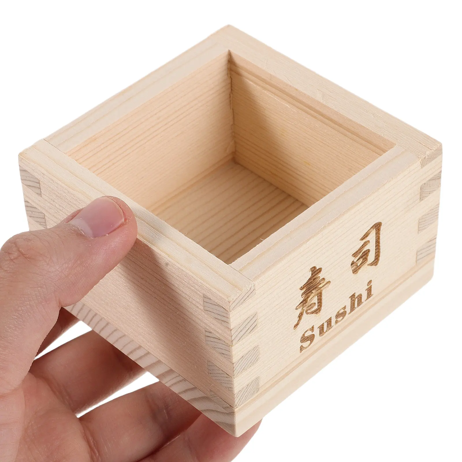Taza de Sake Japonesa Masu, Tazas Cuadradas de Madera, Caja Tradicional Masu para Sake, Contenedor para Almacenamiento de Alimentos, Bandeja para Sushi, Porta Bocadillos, Uso Doméstico