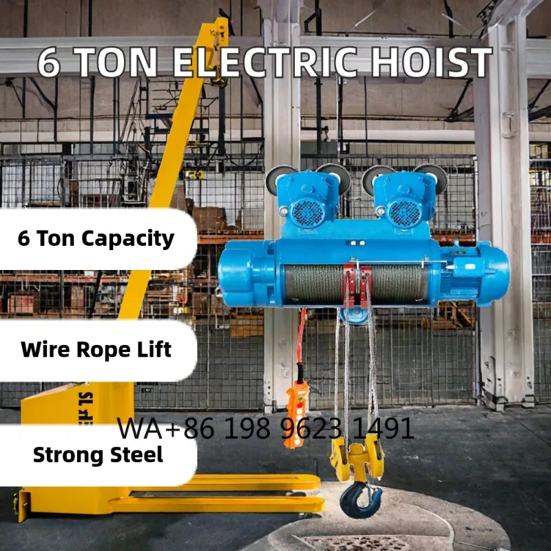 6Ton 380V 50Hz Electric Wire Rope Hoist Gantry Crane Manufacturing Plant Industrial Lifting Equipment
