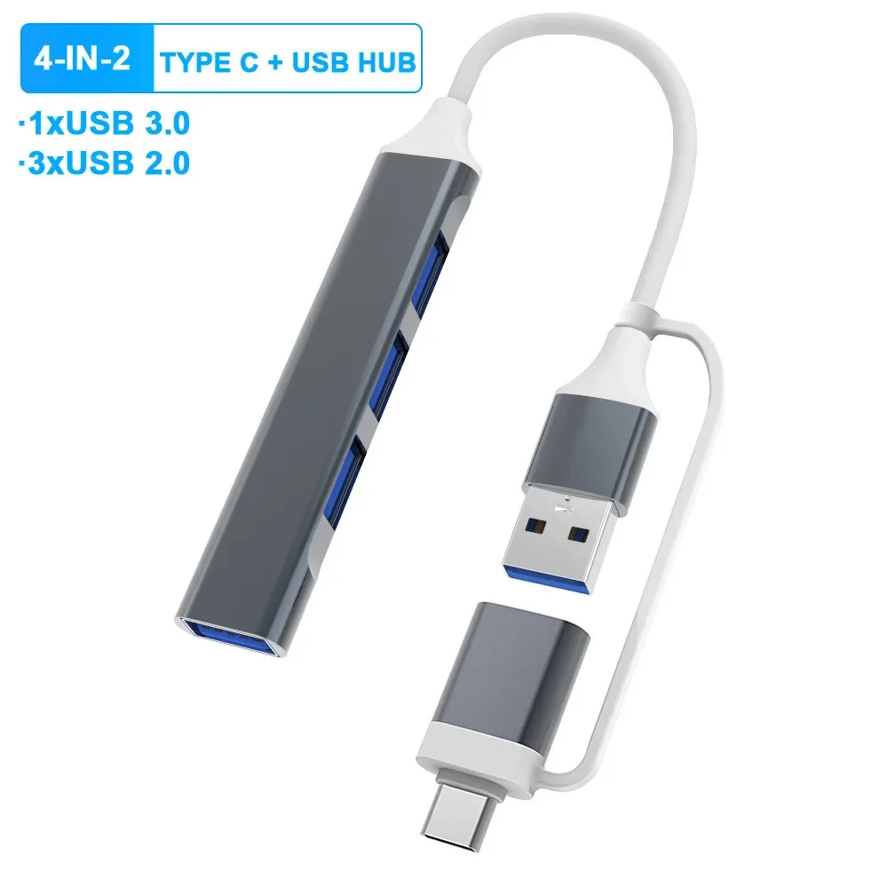 5 Gbit/s USB 3.0 HUB USB C HUB USB C Dockingstation Hochgeschwindigkeits-Splitter Multiport-Adapter TF SD-Kartenleser für PC/Laptops/MacBook
