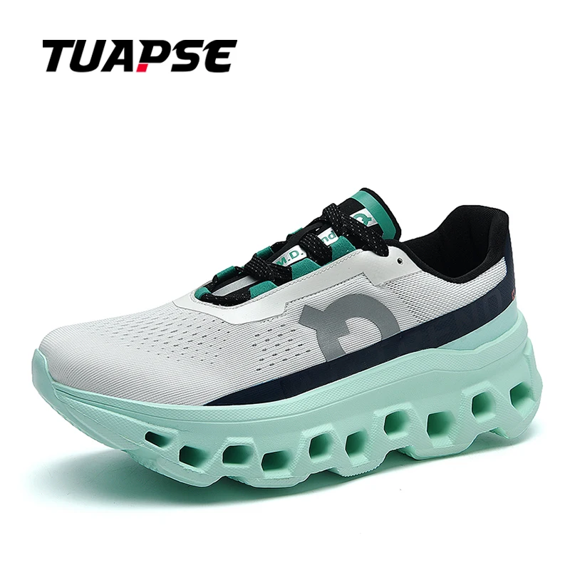 TUAPSE Mens Running Shoes Mesh Lightweight Comfortable Lace-up Thick Sole Casual Shoes Sports Casual Gym Jogging Shoes For Men