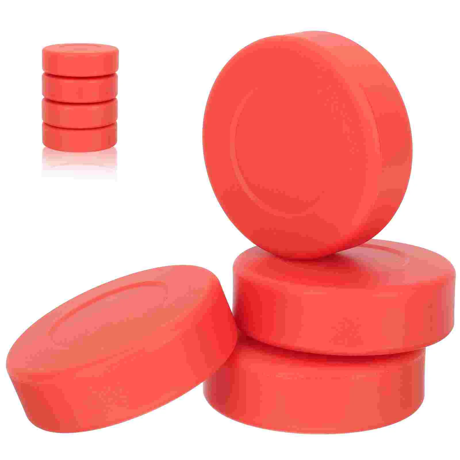 4 Pcs Ice Hockey Adjustable Ball Puck Sports Training Air Pucks Solid Sponge Accessory Rubber Pvc Practice