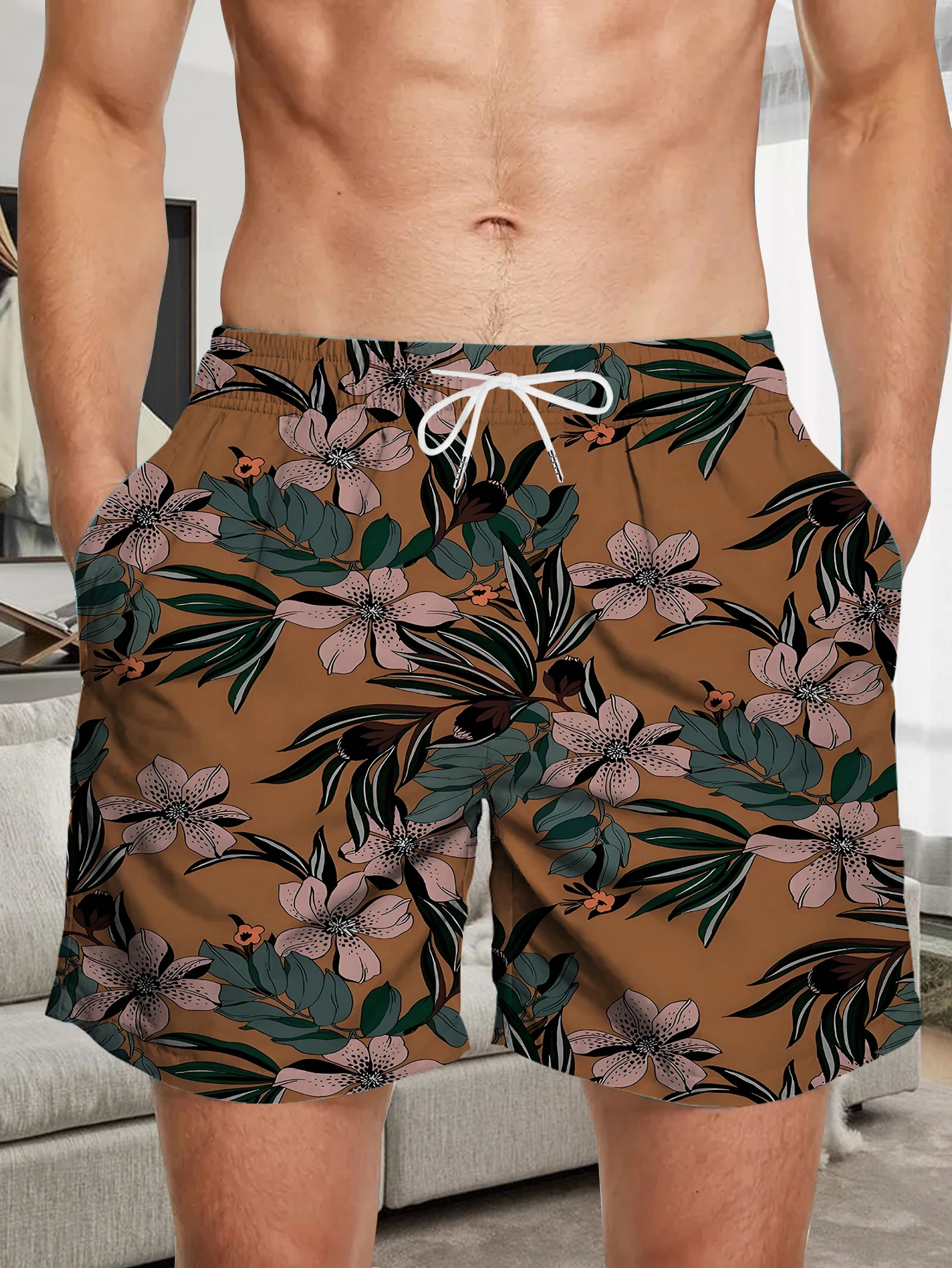

Novelty Full Digital Print Shorts Men Summer Beach Vacation Quick Dry Trousers