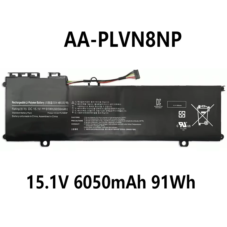 AA-PLVN8NP 15.1V 6050mAh 91Wh laptop battery for Samsung ATIV Book 8 780Z5E NP870Z5G NP880Z5E