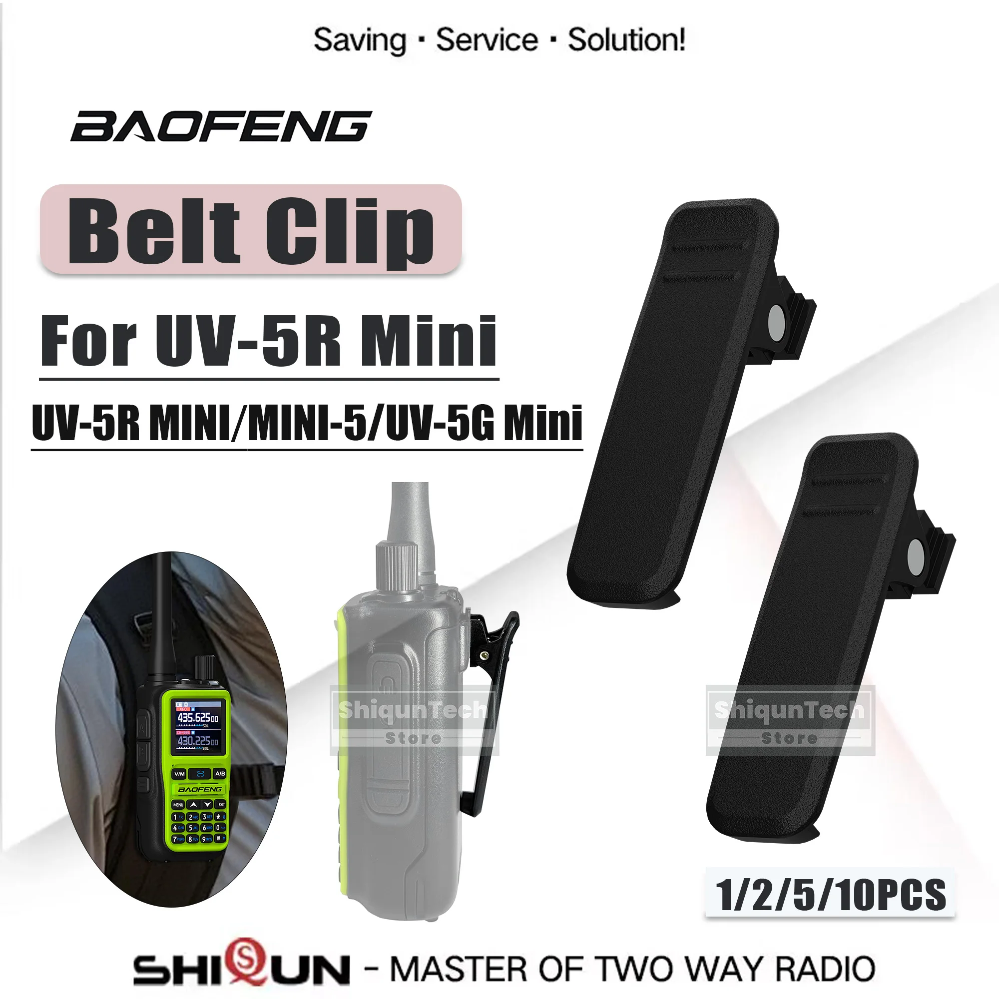 Baofeng UV-5R Mini Belt Clip Mini-5 Walkie Talkie Battery Belt Clip High Quality 1/2/5/10PCS Two Way Radio accessory Replacement