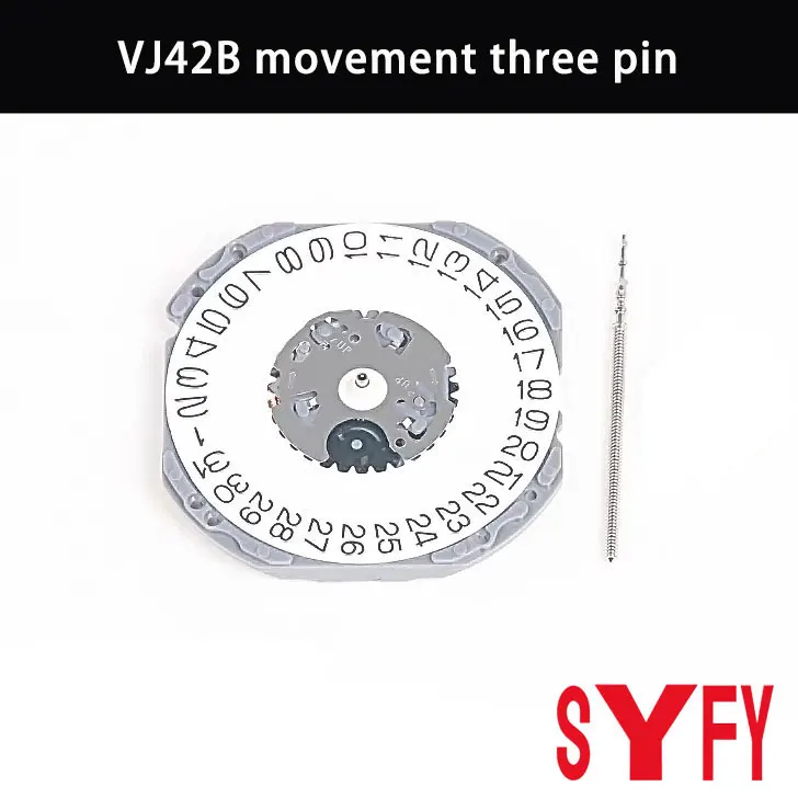 New quartz movement VJ42 movement quartz movement VJ42B movement three pin