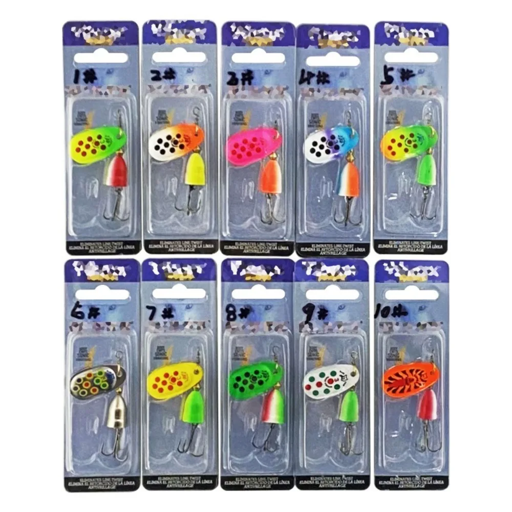 

5pcs Sequin Spoon Metal Wobbler Fishing Lure Sequins Single Hook Spinner Bait 5g 6g 8g 9g 11g Catfish Rotating Spinner Spoon