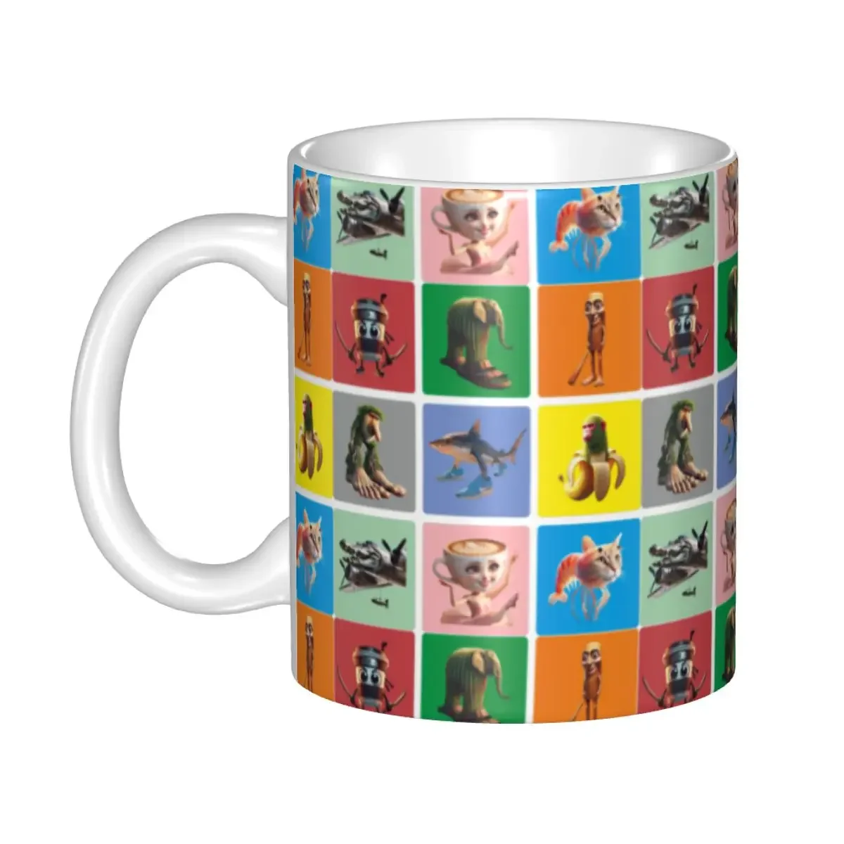 Custom Tung Tung Tung Sahur Italian Brainrot Meme Coffee Mug DIY Ceramic Milk Tea Cups