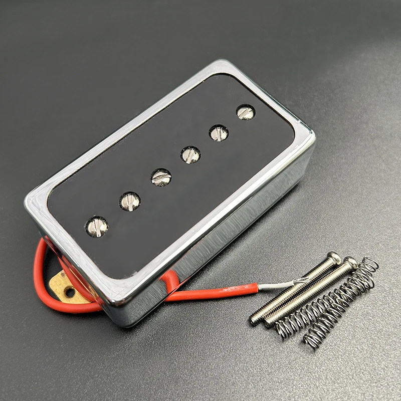 P90 Style Electric Guitar Pickup Humbucker Size Single Coil Pickup Neck and Bridge Guitar Parts and Accessories Chrome/Gold