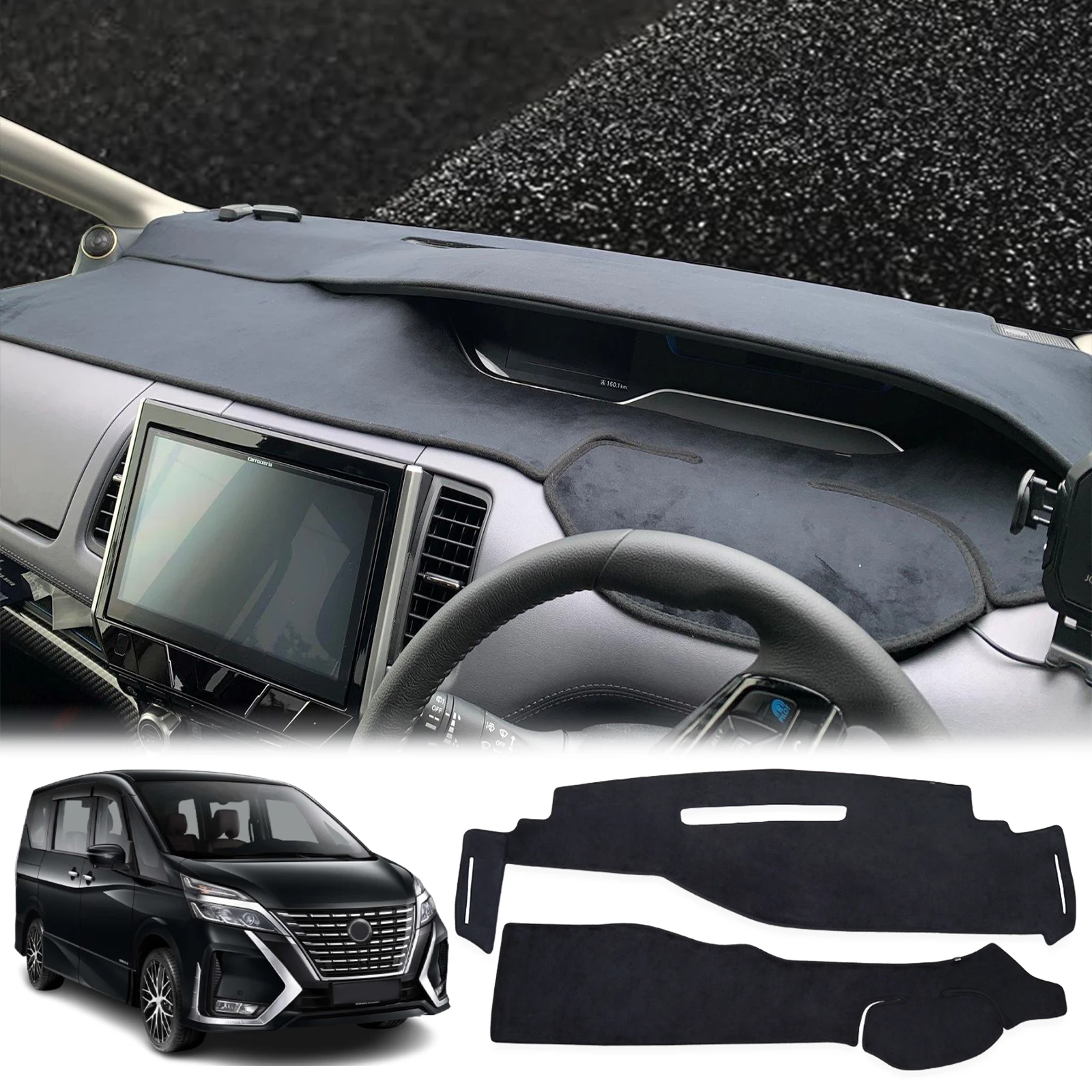 

fit for Nissan Serena C27 2016-2022 Suzuki Landy Car Dashmat Dashboard Cover Pad DashMat Sunshade Protective Carpet Accessories