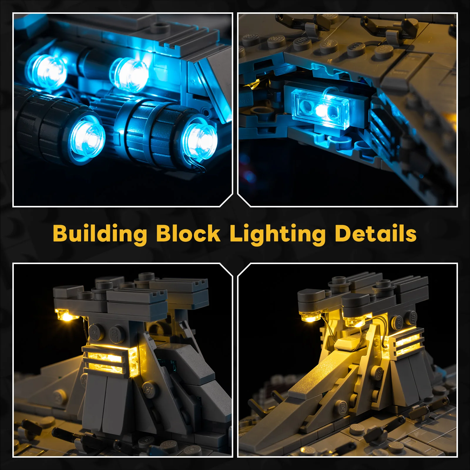 Kyglaring Led Lighting Set Diy Toys for Lego Venator-Class Attack Cruiser 75441 Building Blocks (No Model)