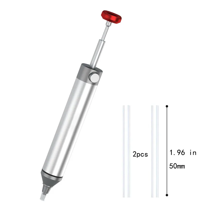 Solder Sucker No Clog Desoldering Pump for Solder Removing with Replaceable Heat Resistan Silicone Sucking Nozzle