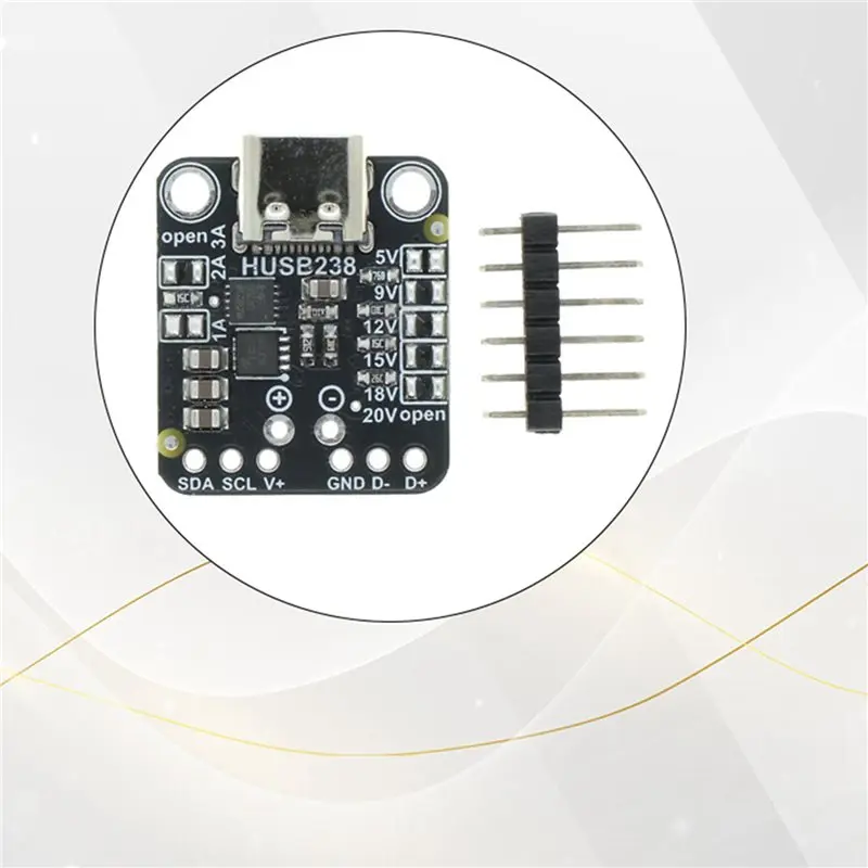 GROCE-3X HUSB238 PD Decoy Module IIC Control Or Fixed Level Output USB Type CPD Sink