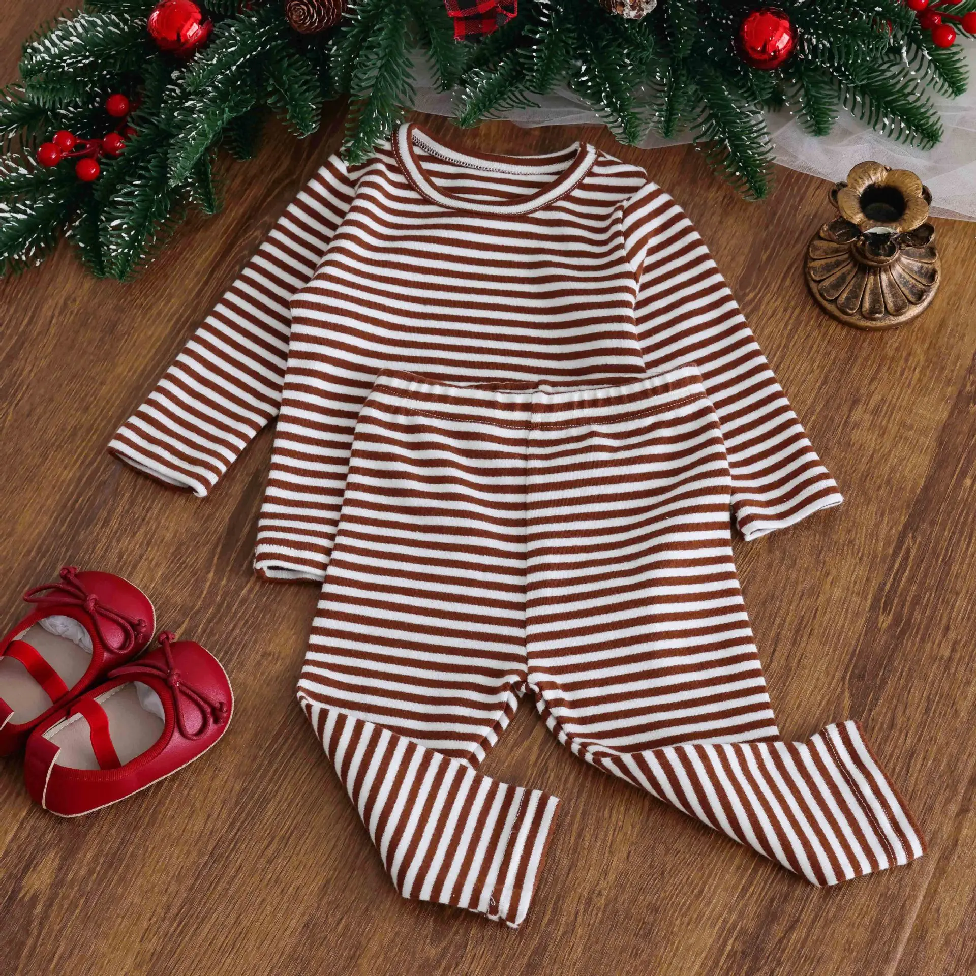 Weihnachten niedlichen Elf Party Neugeborenen Kleidung Hut 2 Stück bequem und weich 0-24m Jungen Mädchen Frühling Herbst Weihnachten Baby Overall – Detail 17