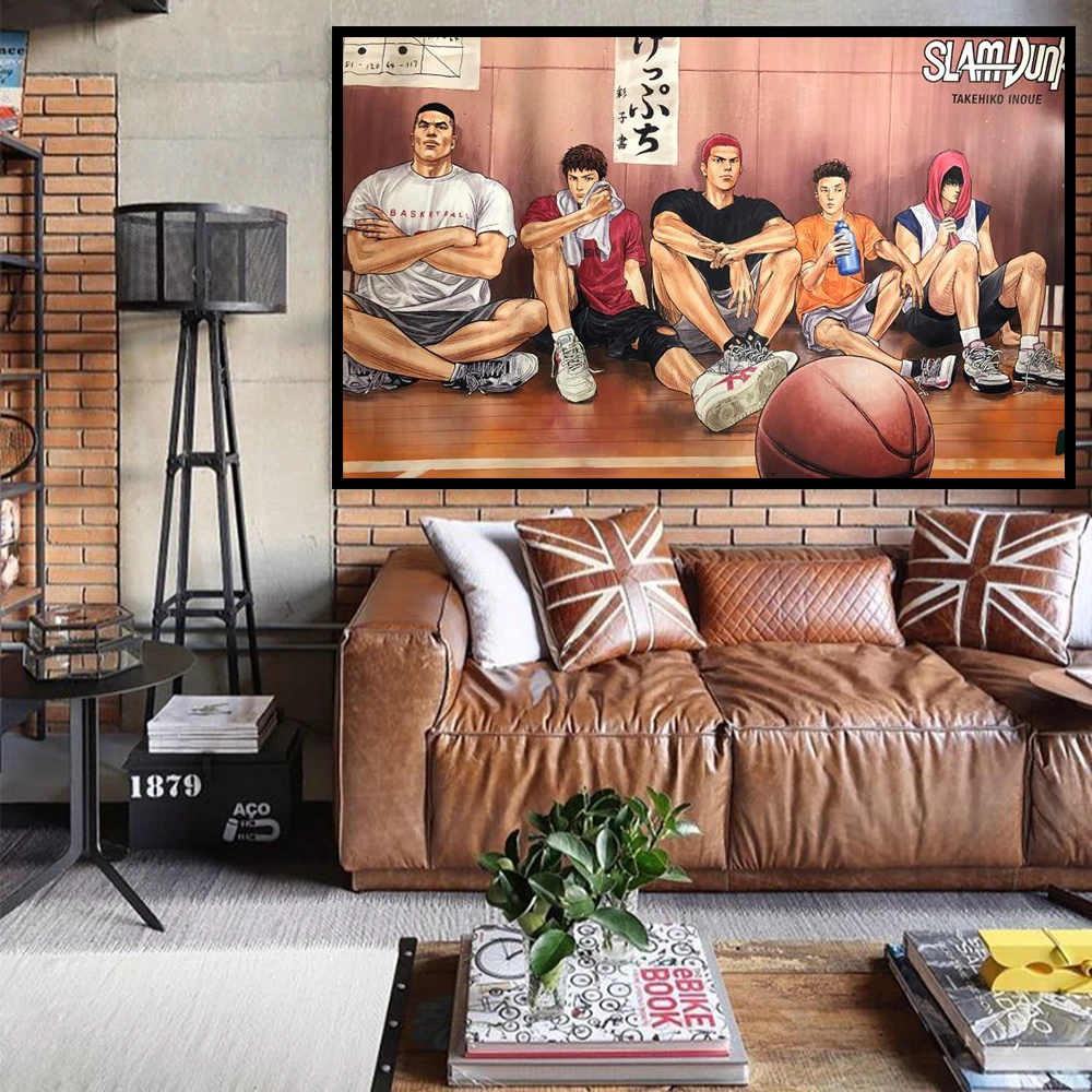 

Anime Slam Dunk Canvas Poster Basketball Sakuragi Hanamichi Kaede Rukawa Wall Art Painting Print Bedroom Living Room Decor Mural