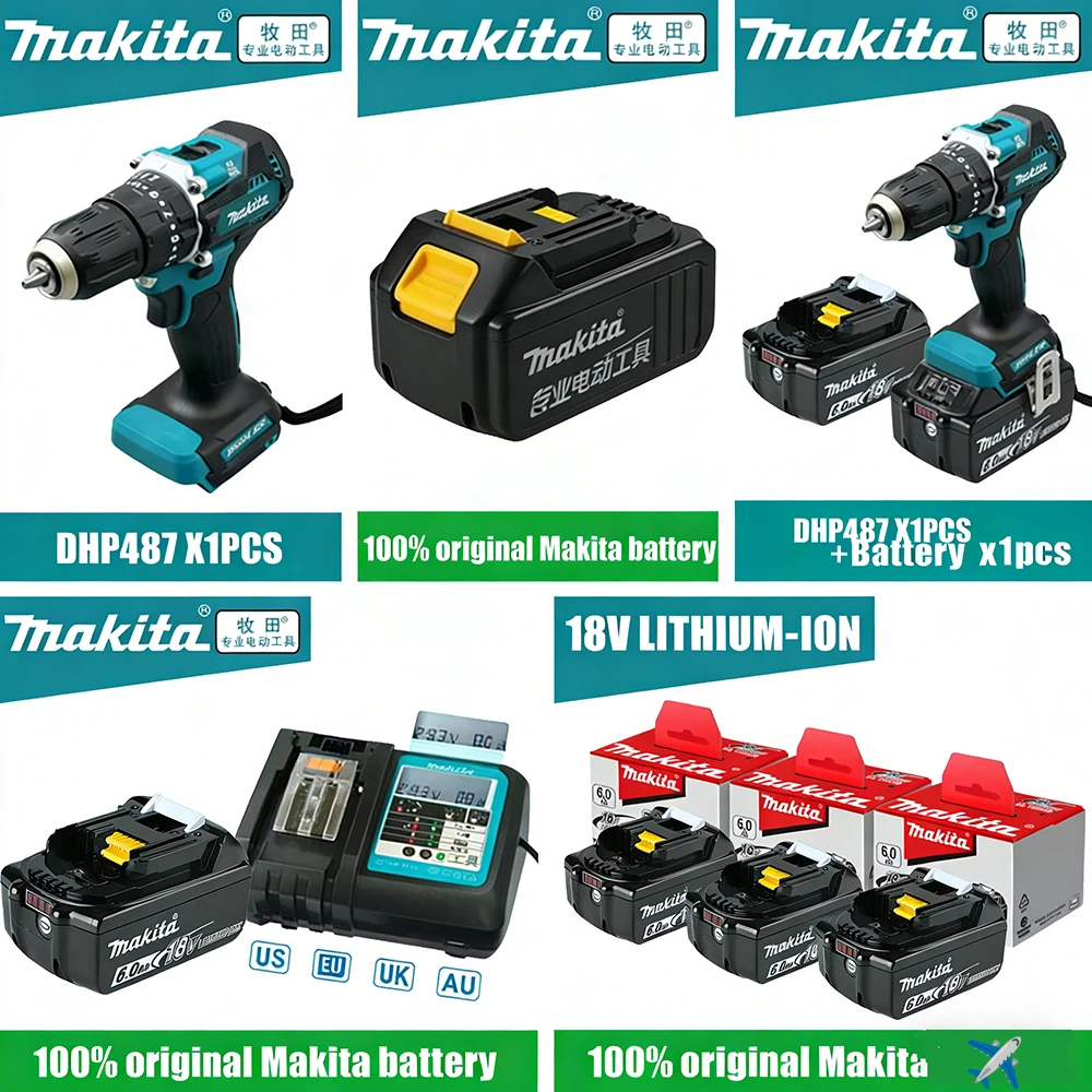 

✈️Original Makita battery 18V 6.0Ah 10C high-power 18650 rechargeable battery, suitable for all Makita 18V power tools