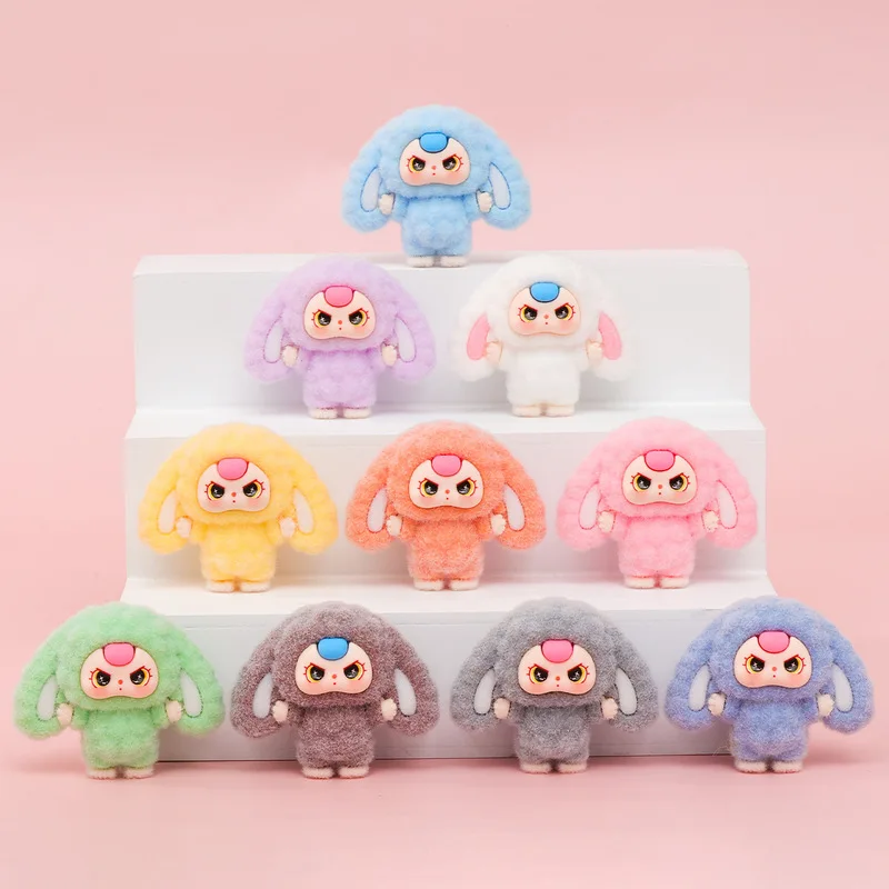 

Cute Baby Three Year Old Big Ear Rabbit Series Cute Grain Doll Diy Fashion Blind Box Desktop Small Ornament Keychain Accessories