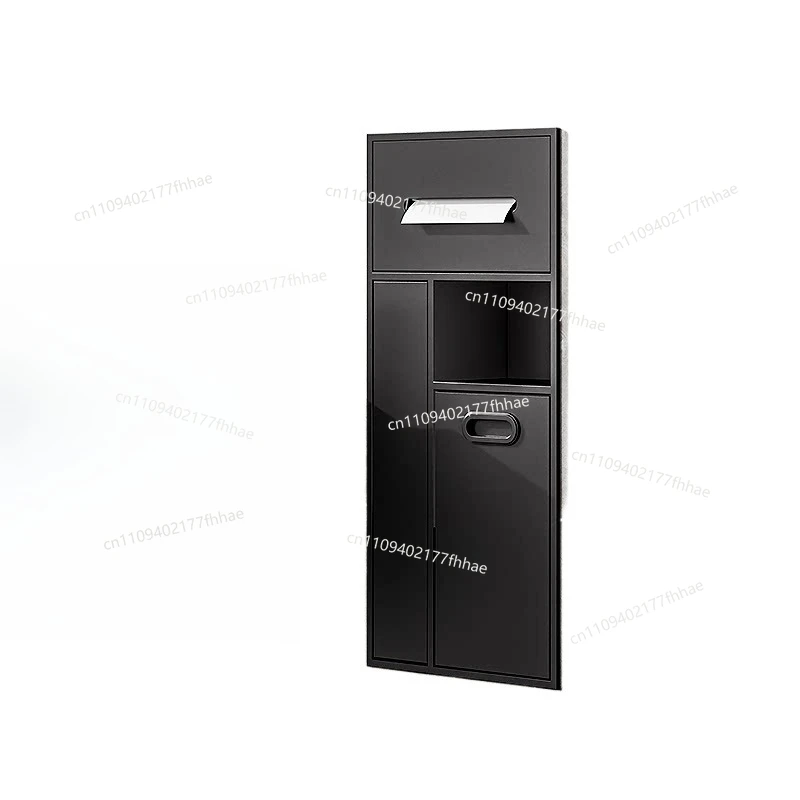 Stainless Steel Niche Rack Toilet Embedded Multi-functional Trash Can