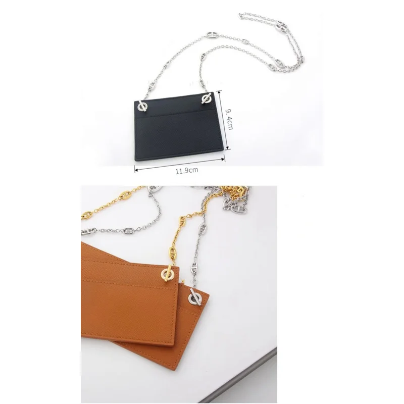 Small Insert for your Slim Wallet transformation into Cross Body Bag Ep Genuine Leather Liner Lining Card Holder