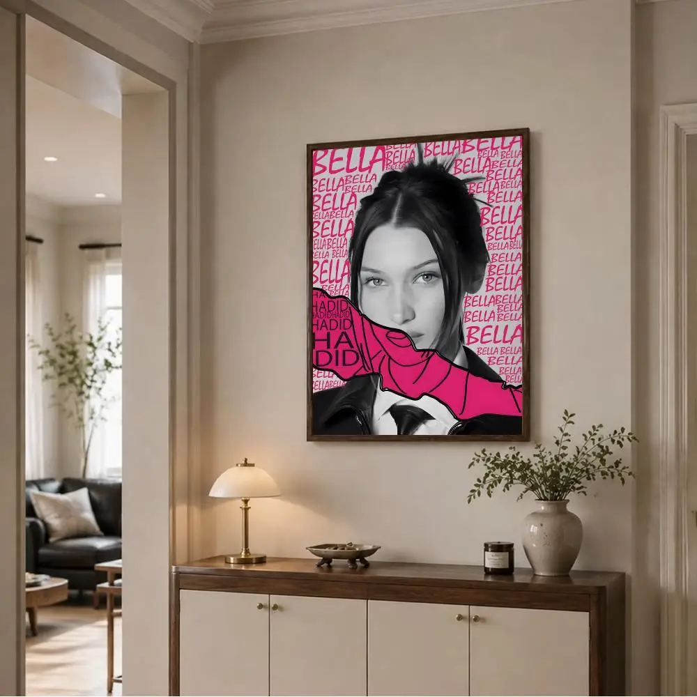 Stylish Fashion Model B-Bella Hadid Poster Wall Decor for Young Collectors, Indoor and Outdoor Decor