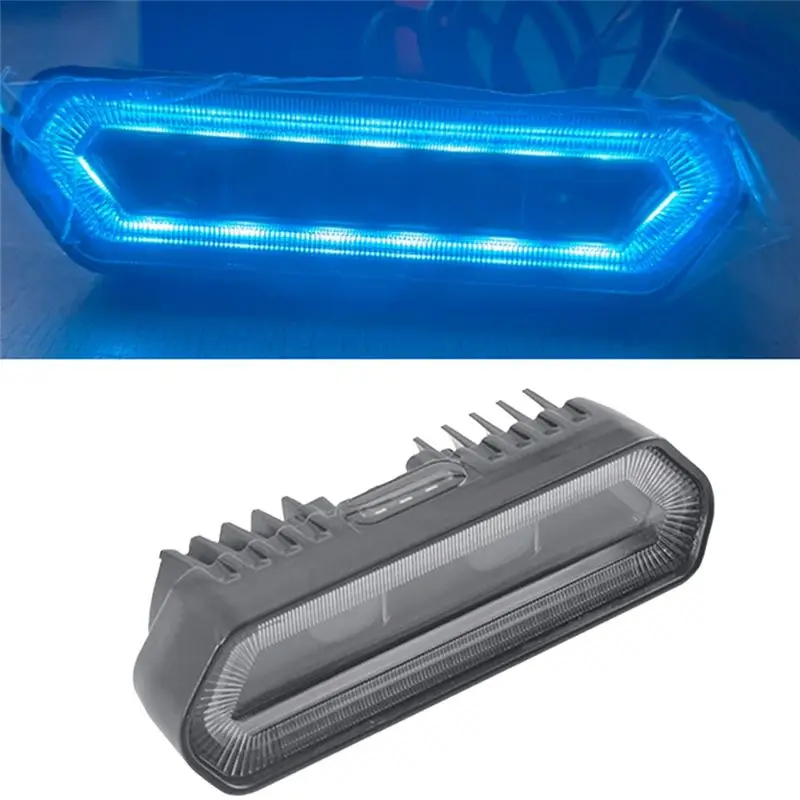 UTV Roll Bar LED Light High Mounted Brake Light Blue For Jeep Wrangler 2016-2018 ATV