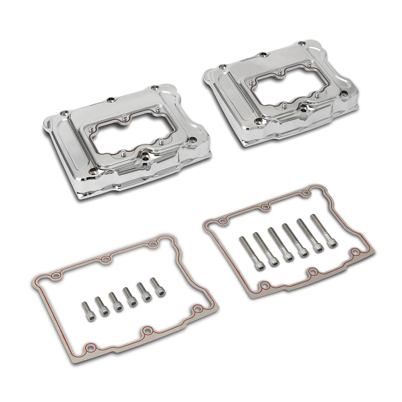 Rocker Box Covers See-Through Engine Top Cover for Twin Cam Softail Dyna Touring Road King Street Glide 1999-2017 view 3