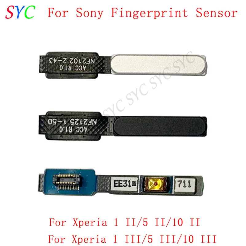 Sensor de impressão digital Botão Flex Cable Para Sony Xperia 1 II 5 II 10 II 1 III 5 III 10 III Touch Scanner Repair Parts