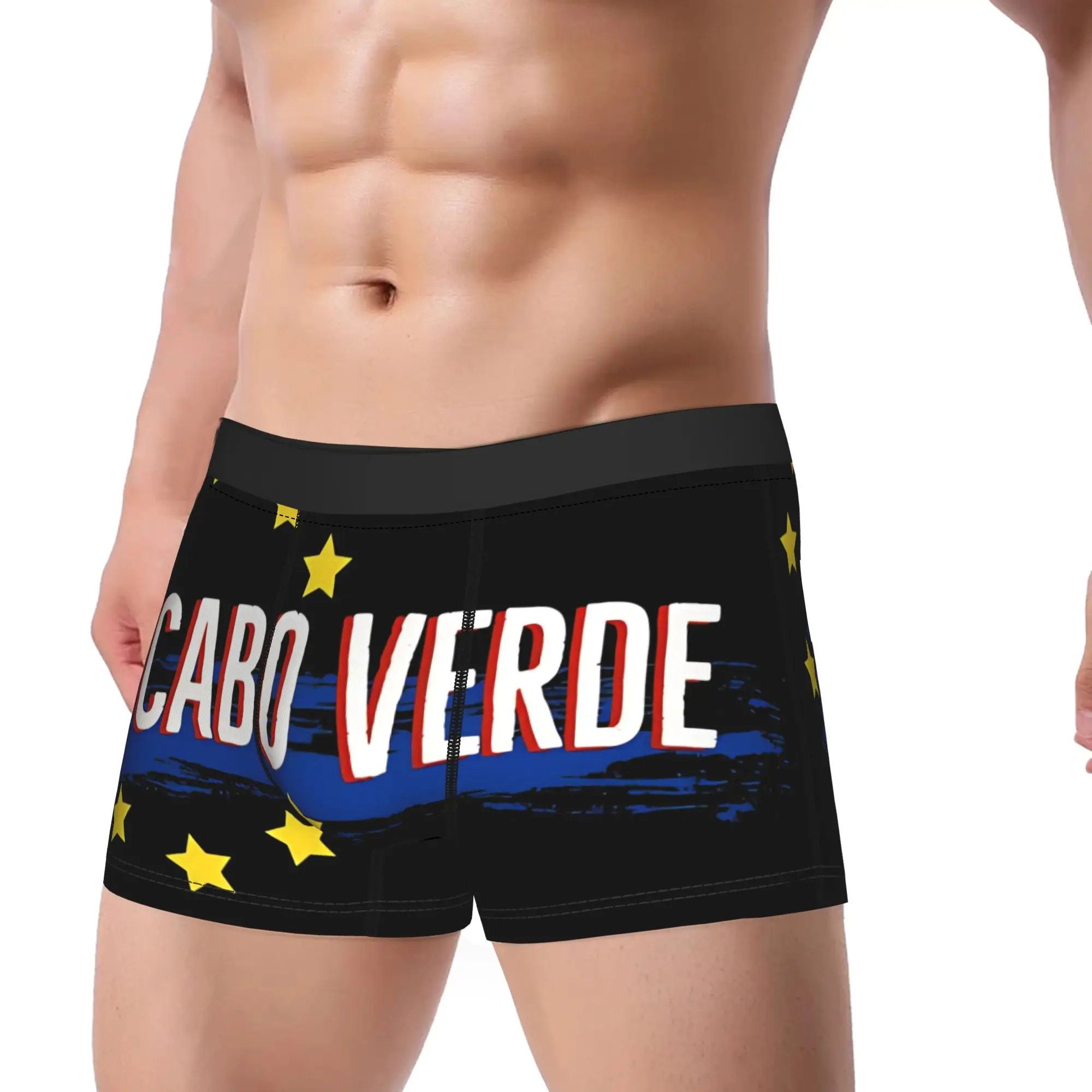 Cape Verdean Cabo Verde Cape Verde Flag Underwear  Males Boxer Brief Classic Trunk Hot Sale Print Plus Size Panties