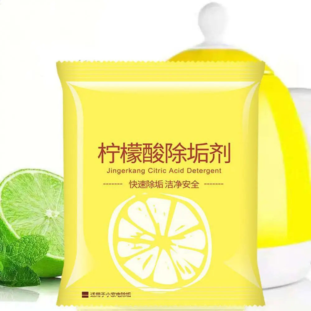 10~50BAGS Citric Acid Descaler Teapot Cleaning Non-toxic 10g/pack 2023 Wholesale New Citric Acid Detergent Inner Practical