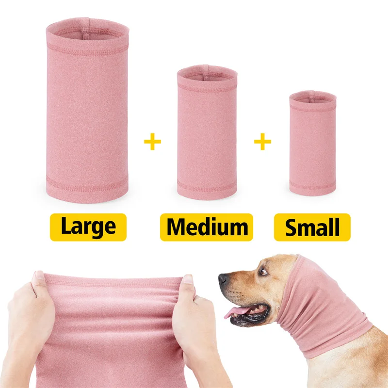 Cute Pet Elastic Scarf for Small Medium Dogs Border Collie Corgi Headwear Pet Accessories Soothing Noise Reducing Earmuffs