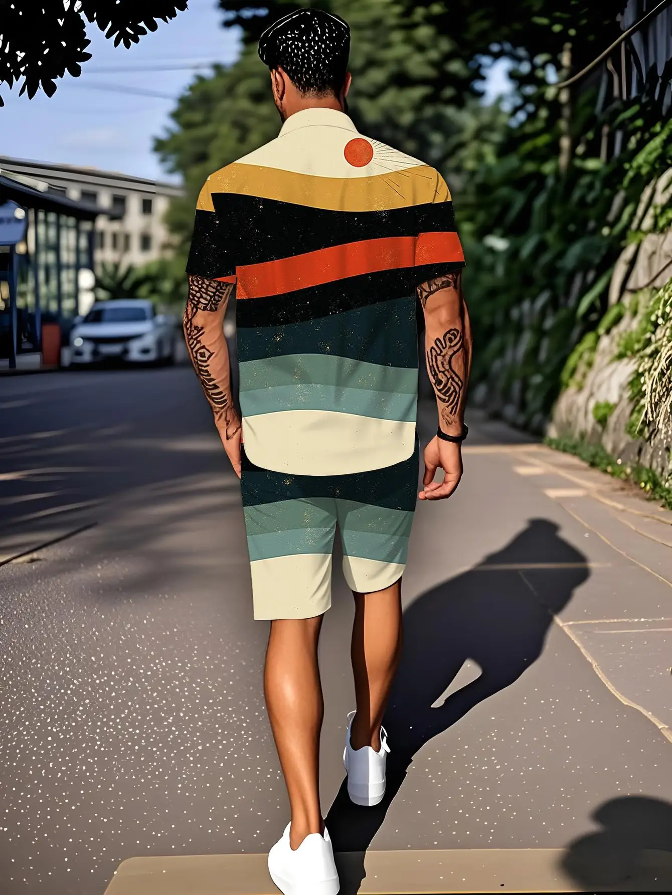 Men's Shirt Sets 2026 Spring/Summer 3D Printed sweat suit Graphic jogging set sweatshirt set outfits two piece drip clothing