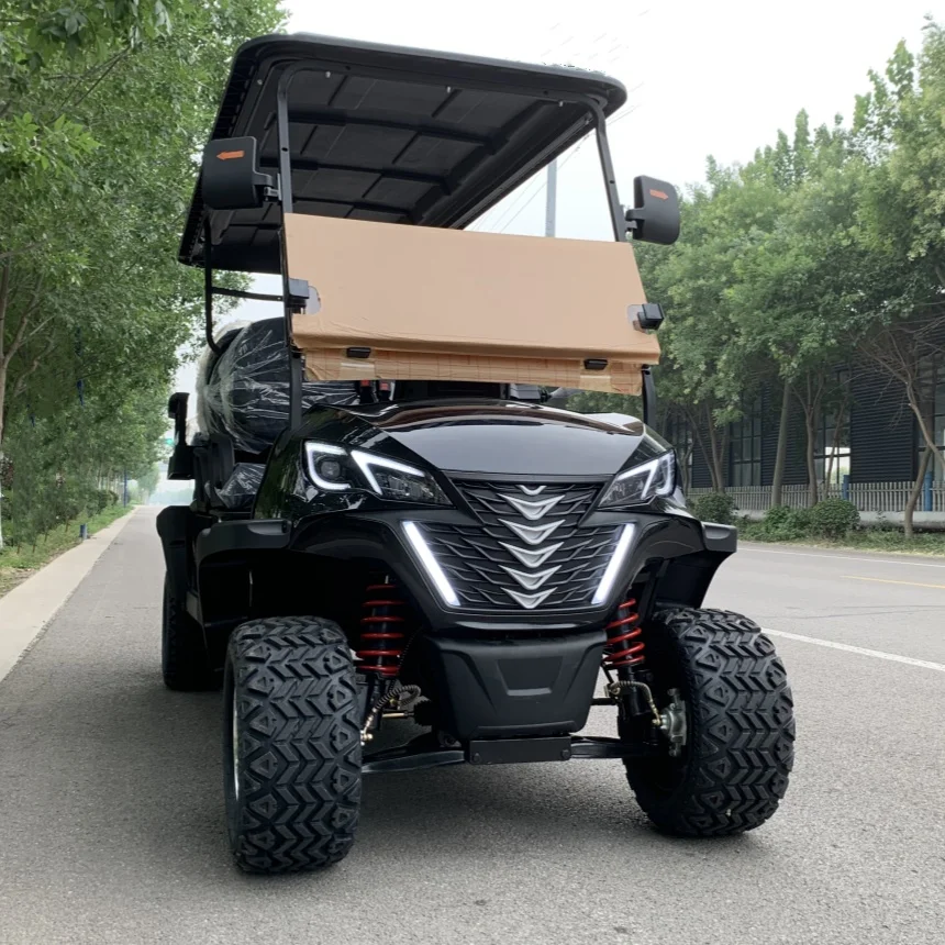 Professional Design Electric Off-Road Golf Cart 5KW Motor 4 Seater Golf Cart Self-Adjusting Rack And Pinion Steering System