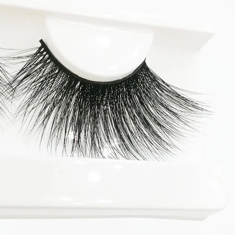 1ペア 3Dミンクつけまつげ ナチュラルメイク アイラッシュエクステンション ロングクロスボリューム ソフトフェイクアイラッシュ ウィングド フォックスシル