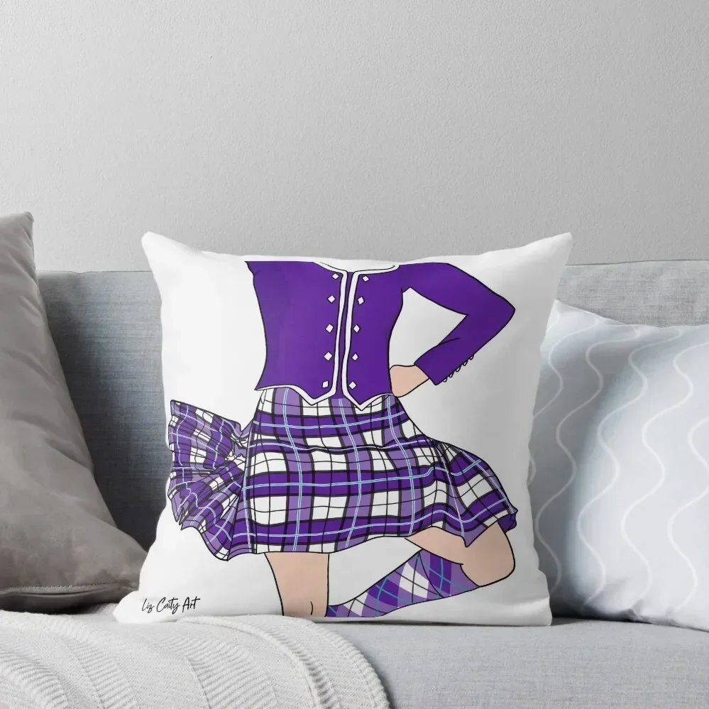 

Highland Dancer Deep Purple Throw Pillow pillowcases for sofa cushions Christmas Throw Pillows Covers pillow