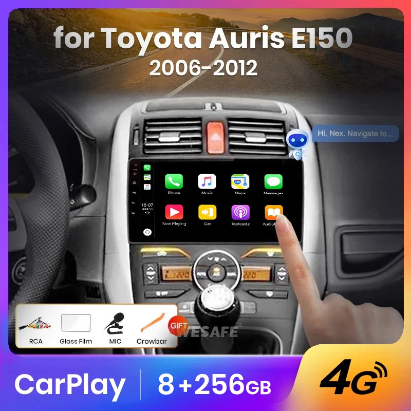 AWESAFE Wireless CarPlay Autoradio for  Toyota Auris E150 2006-2012  Car Radio Multimedia Player Android Auto Stereo GPS