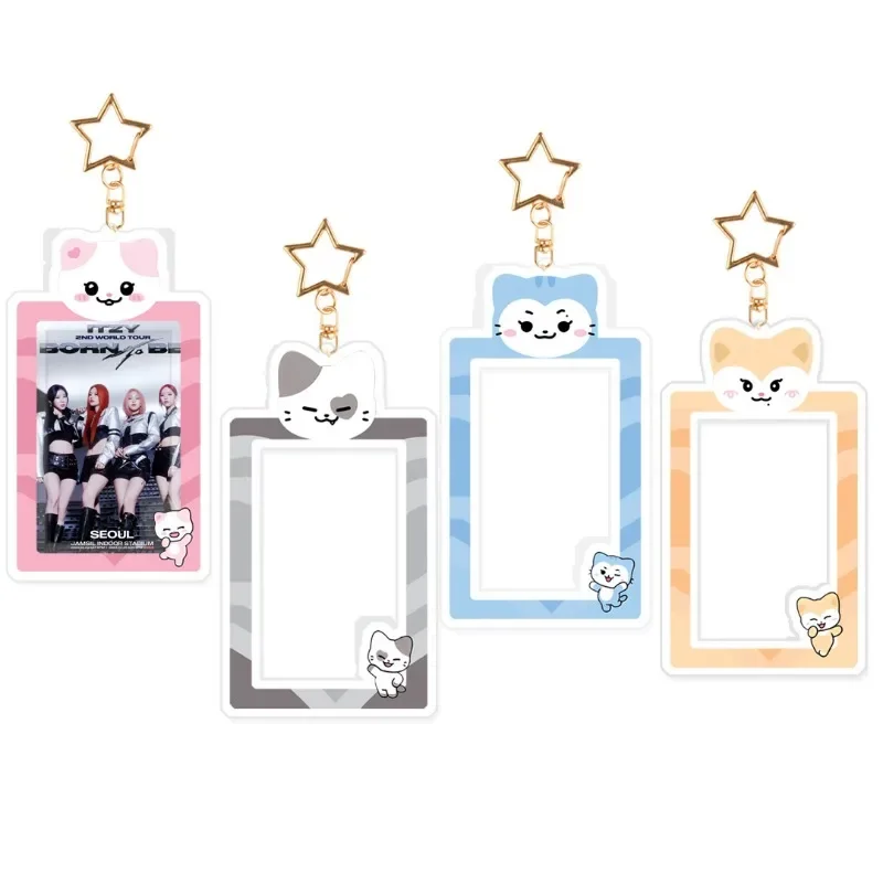 Kpop Itzy Keychain New Album BOORN TO Acrylic Photocard Holder Keyring Yeji Lia Ryujin Chaeryeong Yuna Keyring Cute Bag Pendant