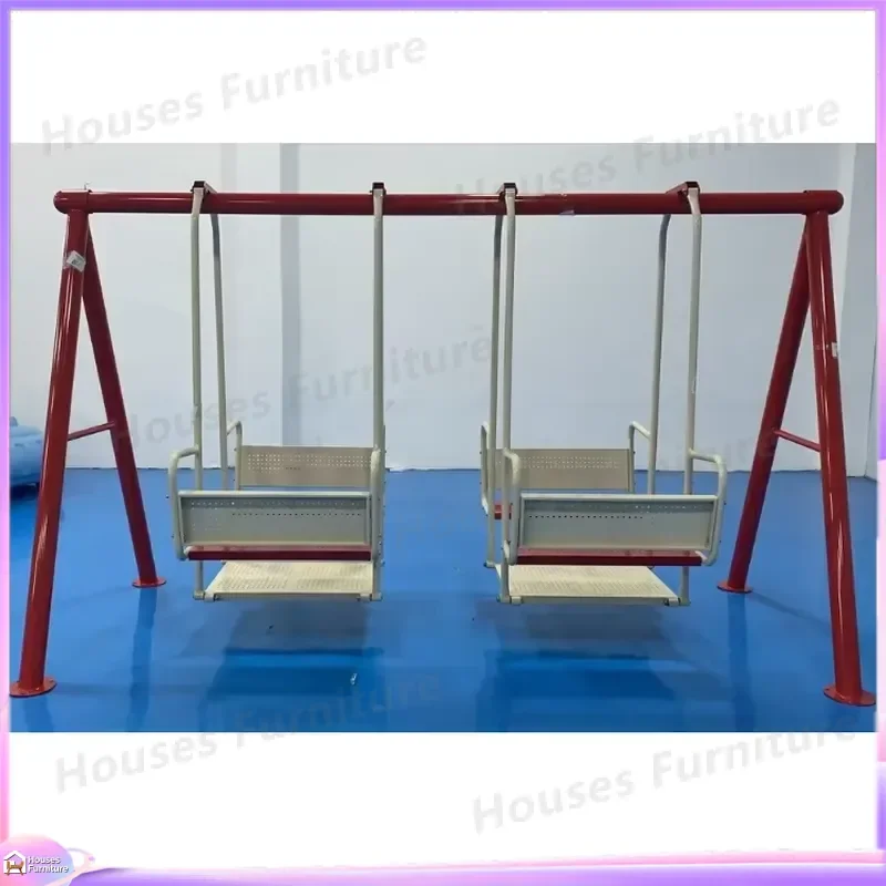 Outdoor Steel Frame Swing Set for Kids 5-10 Years Backyard Garden Playground Equipment School Adventure Park Educational Game