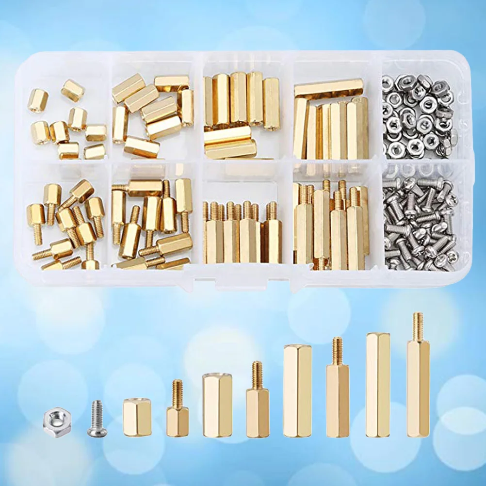180Pcs Copper Hex Allen Screw Nut Set Combination For Versatile Applications High Quality