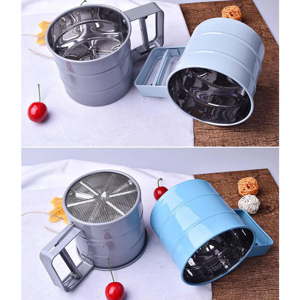 

Fine Mesh Handheld Flour Sieve Kitchen Strainer Sift Stainless Steel Powdered Net