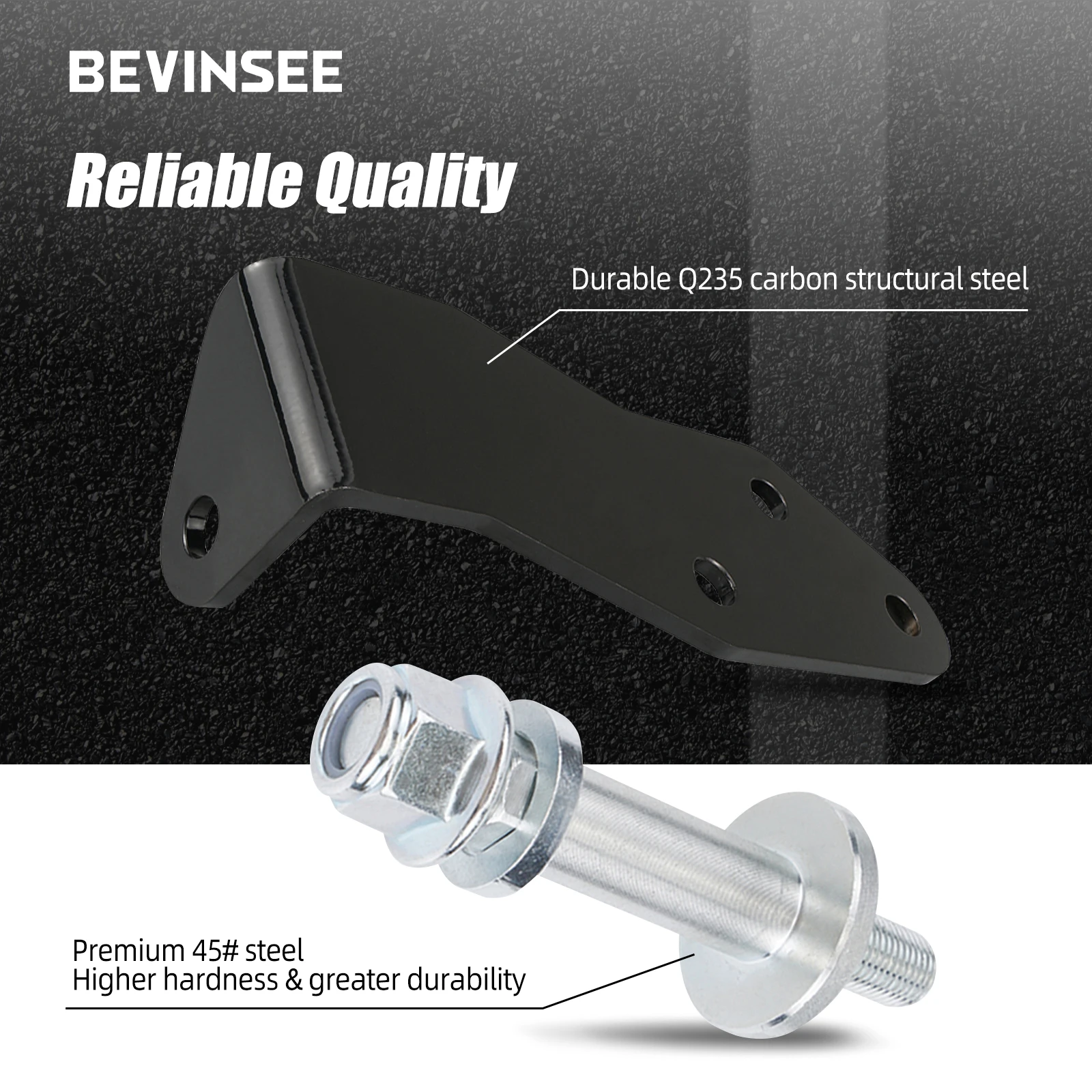 BEVINSEE Transmission Torque Mount Bracket Kit for Honda Acura B Series B16 B18 Civic EG EK, Low Profile 5-Speed Manual