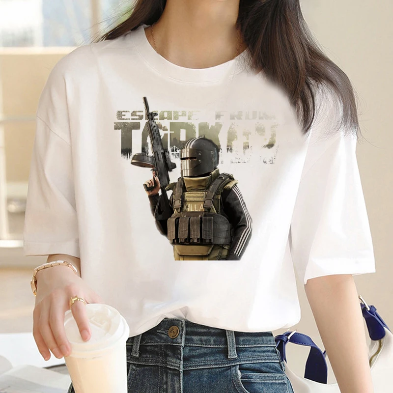 Escape From Tarkov Clothes Male 2022 Grunge Aesthetic Y2k Casual T-shirt Clothes Anime Game Harajuku T Shirt Men