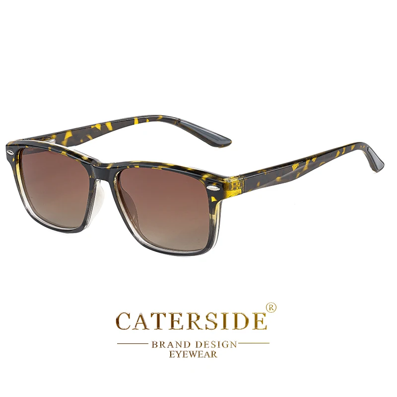 CATERSIDE Neue Polarisierte Sonnenbrille für Herren TR90 Quadratisch Ultraleicht Modische Sonnenbrille für Damen Marken-Fahrbrille Party-Brille Geschenkset – Detail 13