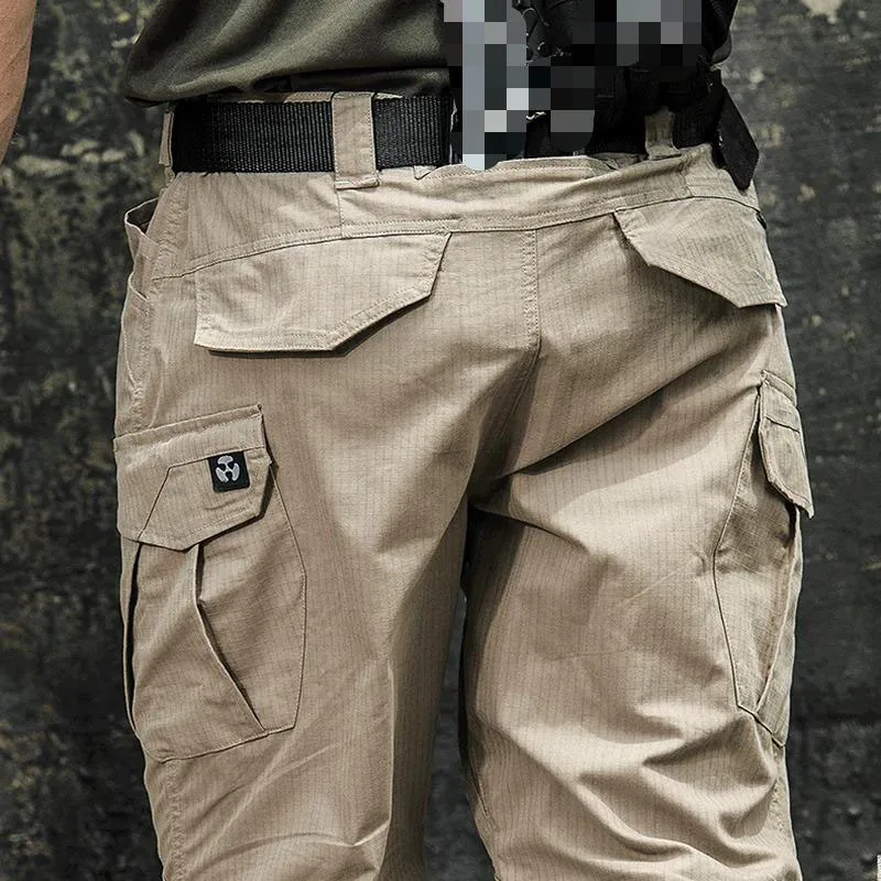 Consul Upgrades Spring And Autumn Elastic Tactical Pants Men's Outdoor Multi Pocket Work Pants Camouflage Hiking Pants
