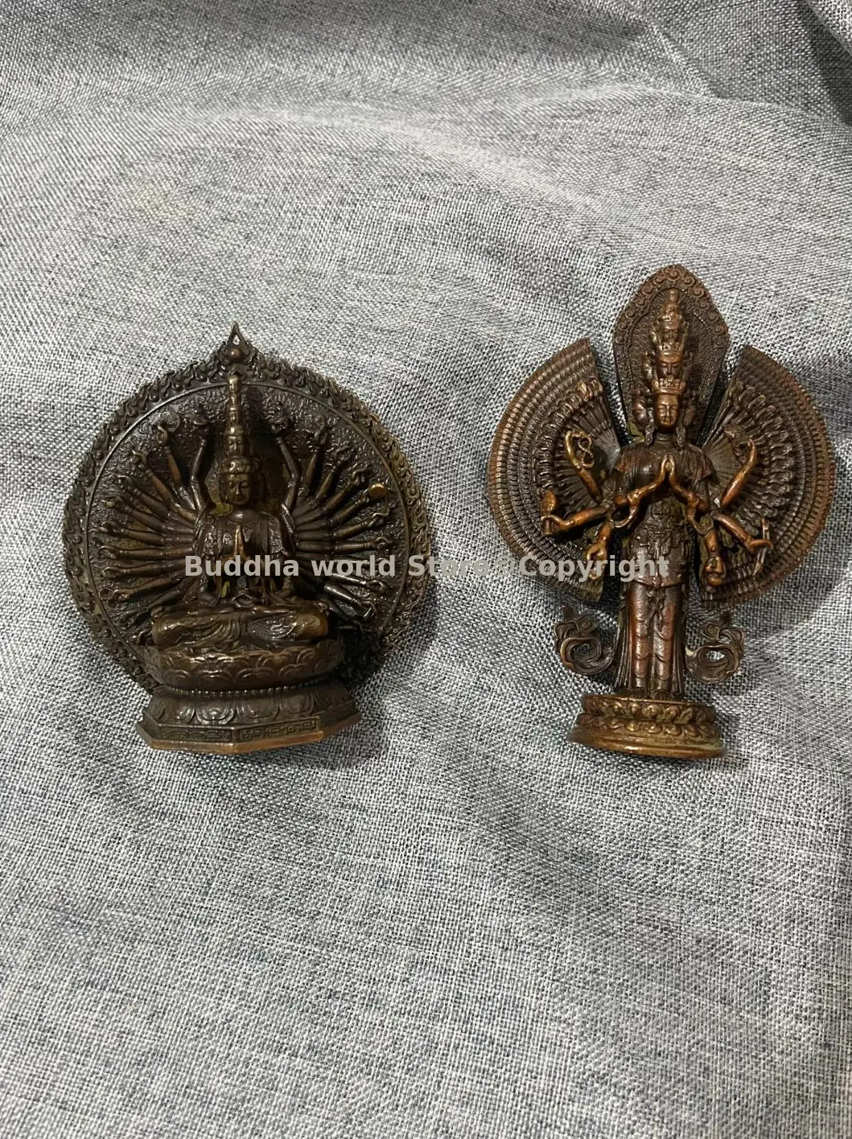 TOP Collection Bronze sculpture Southeast Asia Buddhist believer worship GUAN YIN PU SA figure of Buddha Protection