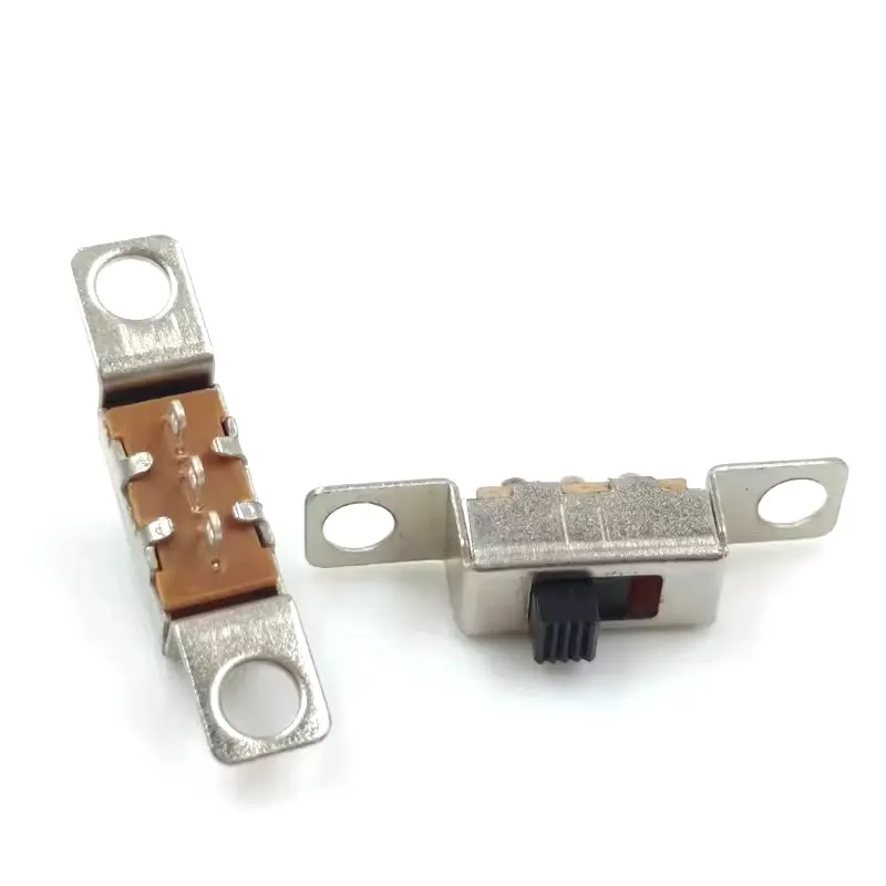100PCS/ S5-12F48 (1P2T) 2-speed toggle switch fixed shell patch 3-pin vertical straight foot switch toggle