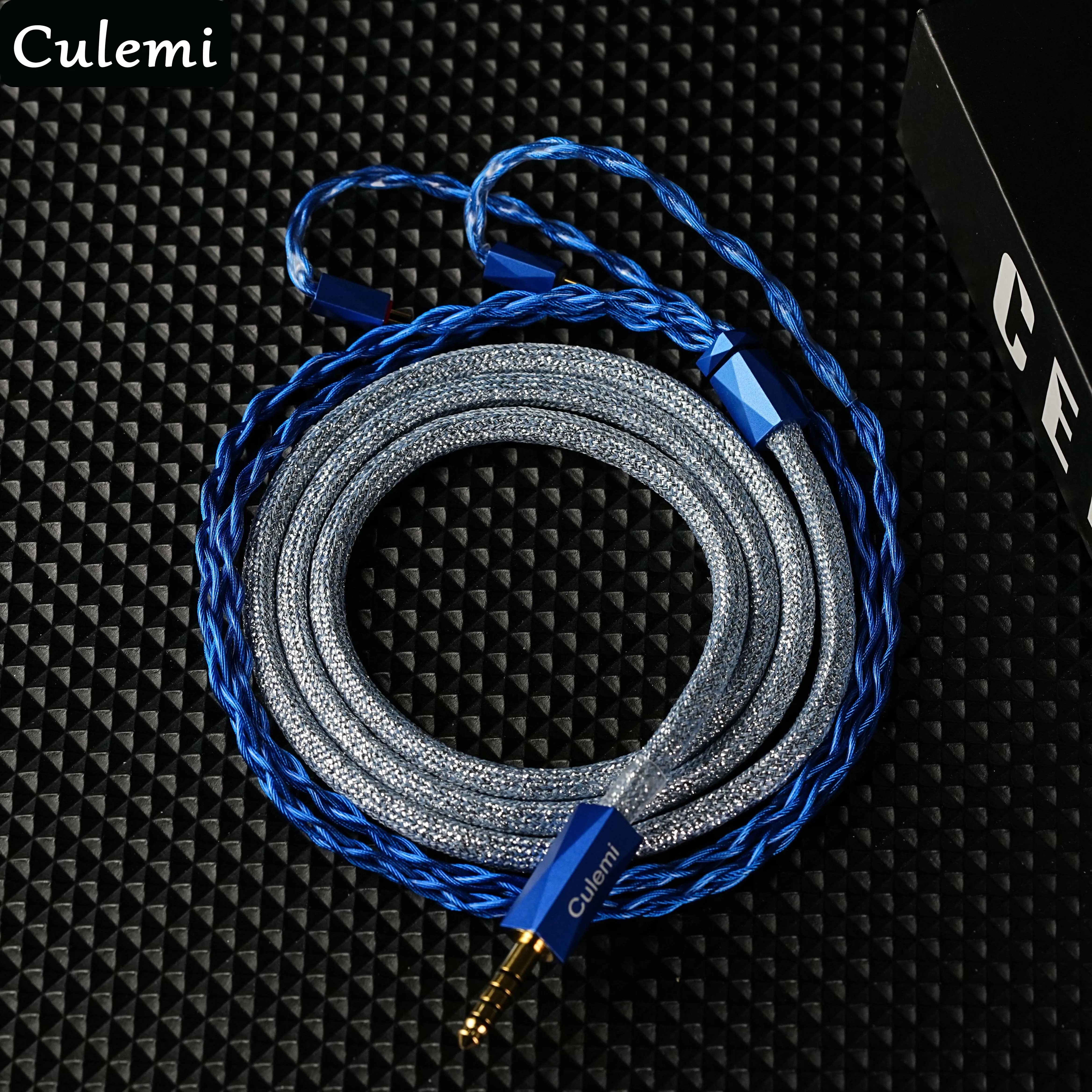 Culemi-QF In-Ear Headphone Upgrade Cable 0.78 2pin/MMCX/IE900/HD800 to 4.4mm/4pin XLR for Delci Explorer DaVinci Himalaya