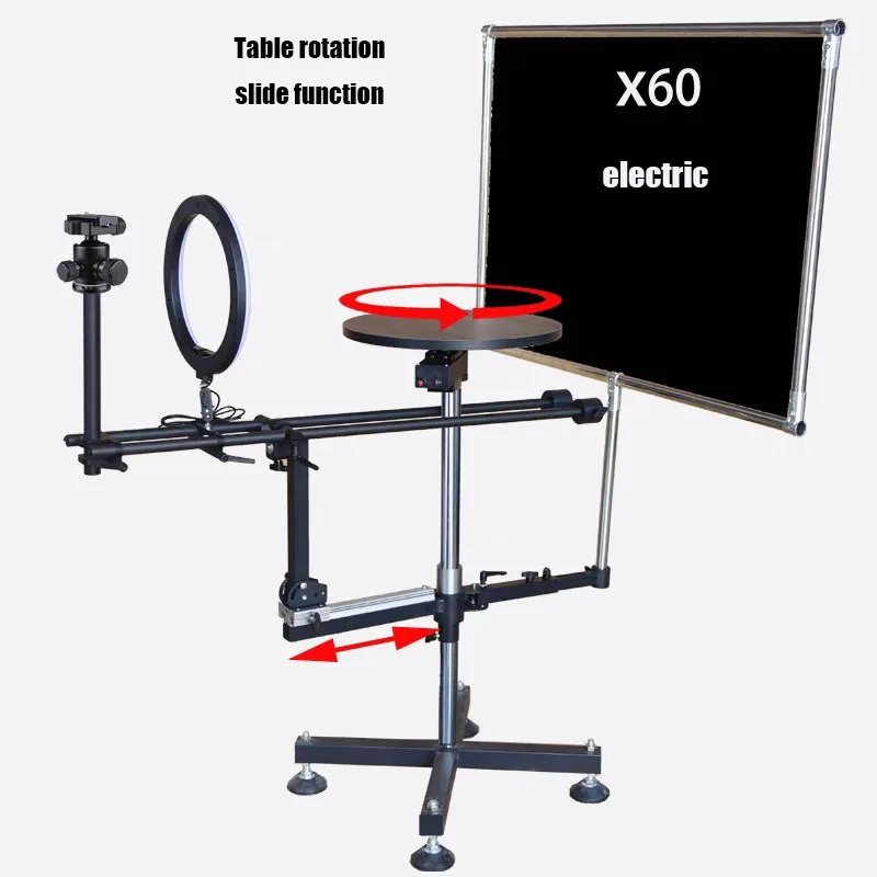 Directly Electric 360 Spinning Camera Stand Professional Photography Turntable with Slide Rail