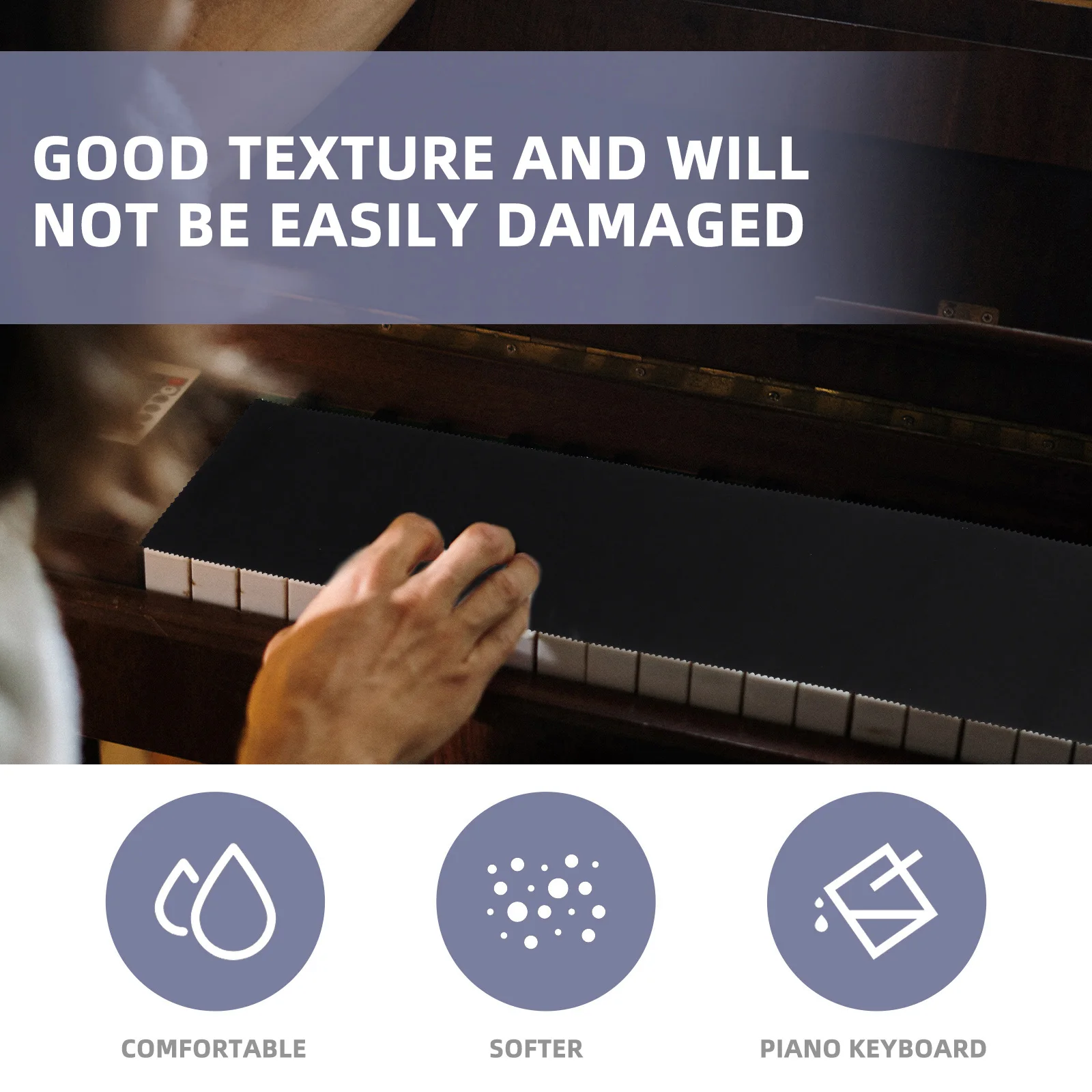 

Keyboard Cover Premium Cloth Anti Scratch Protective Dirt Proof Dust Moisture Oil Resistant Piano Accessory Easy Clean Long