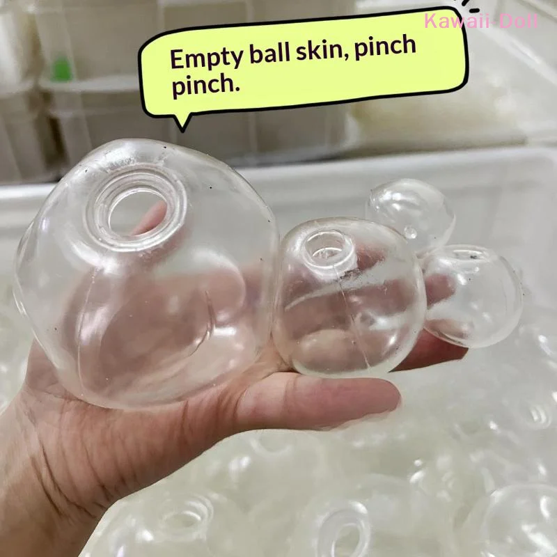 [DO]Empty Clear TPU Squeeze Ball Shells With Plug Clear Soft Squeeze Sensory Fidget DIY Filling Stress Relief Relaxation Toys